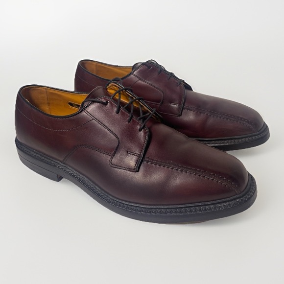 Allen Edmonds‎ Dellwood Cognac Brown Leather Oxfords Men 8.5D Made In USA 66734